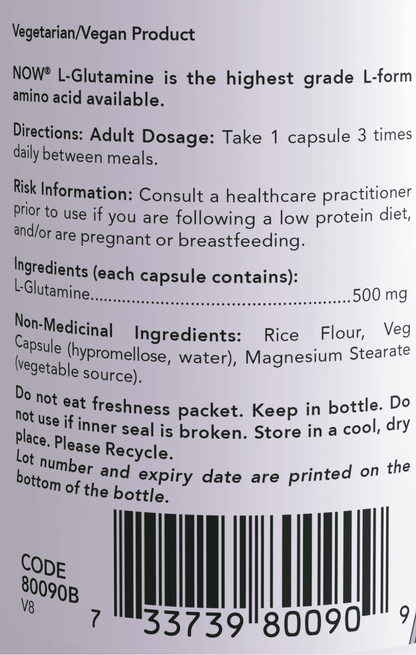 NOW Foods L-Glutamine - detoks.ca